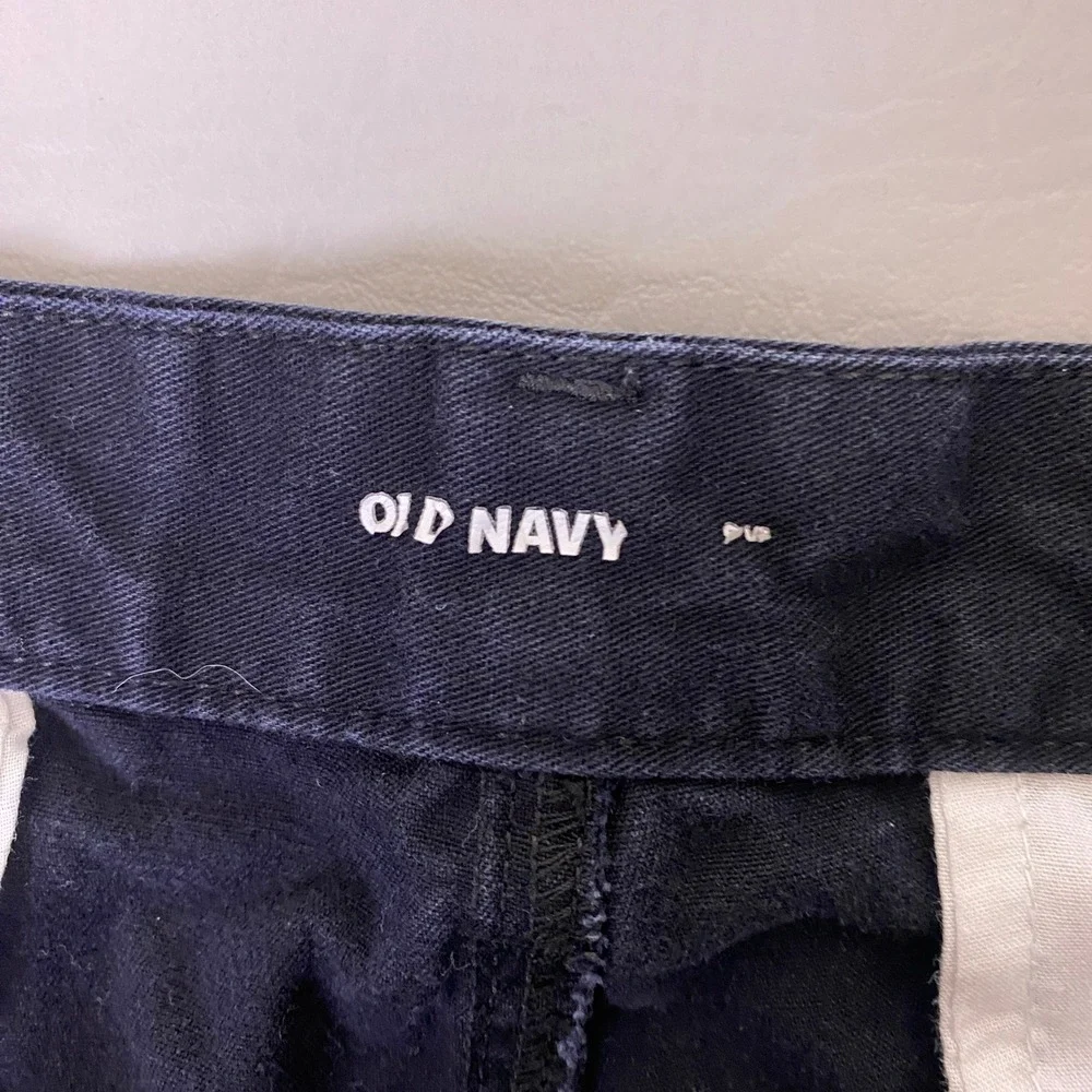 Old Navy Pants Men's Size 34x32 Black Chino‎ Flat Front Straight Leg 100% Cotton